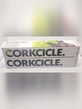 Corkcicle Wine Chiller Box – White with Grape Artwork